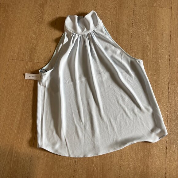 Babaton Vitae Blouse Mock-neck sleeveless blouse Medium Ice Berg Blue - Picture 3 of 6